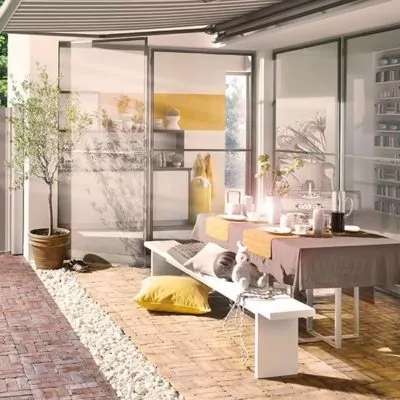 Seitenmarkise für Terrasse