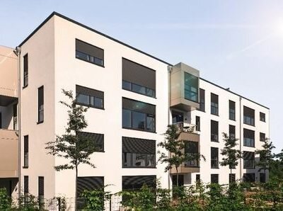 Aufsetz Rollladen an weißem Haus